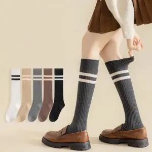 (LND) 내추럴 투라인 니삭스 3켤레 양말 학생 간절기 골지 패션