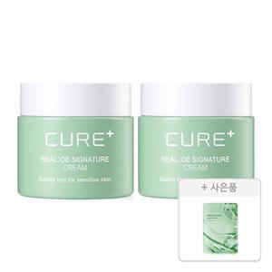 김정문알로에 리알로에 시그니처 크림 55g, 2개 + 증정 (리알로에 피토 그린 앰플 마스크 30ml, 1매 )