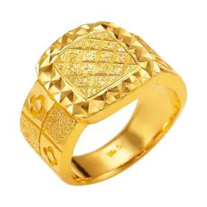 갤러리아 남자 순금 반지 컷팅 체크 24K 18.75g 애끼 검지 중지