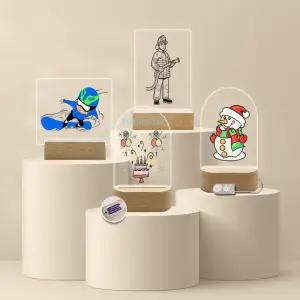 아크릴 무드등 만들기 DIY 키트 무선 오픈형 건전지포함 박스포장세트