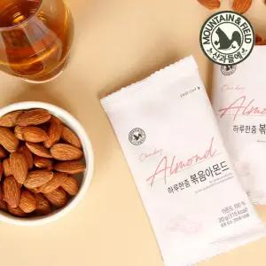 [산과들에] 25년산 하루한줌 볶음 아몬드 20g x30봉 (한봉견과)