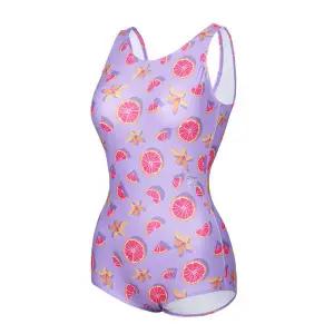 [레노마수영복](하남점)지퍼백 폴리백 2종 무상증정 여성 자몽 로우컷 U백 원피스수영복 퍼플 RN-LS2E80...