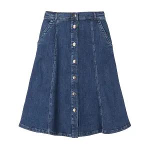 [데렉램 10크로스비] (런칭가 69,900원) 23FW BLUE LINE 데님플레어스커트 1종