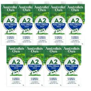오스트렐리아스 A2 밀크 풀크림 1L (9입) 호주 수입 멸균우유