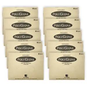 고려양행 비멸균 폴리글러브 (200매*10팩) 일회용 비닐장갑 위생장갑