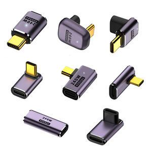 USB4.0 C타입 꺾임젠더 PD240W 40Gbps 8K 60Hz ㄱ자 90도꺽임 C to C