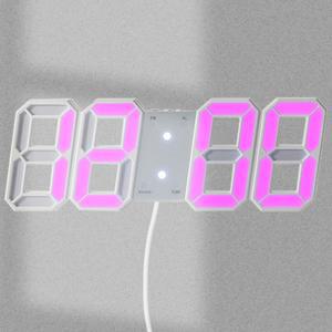 디지털 숫자 LED 벽시계 Wp형 인테리어 전자 시계 거실 벽걸이 엘이디 야광 개업 학교 무소음 사무실 달력