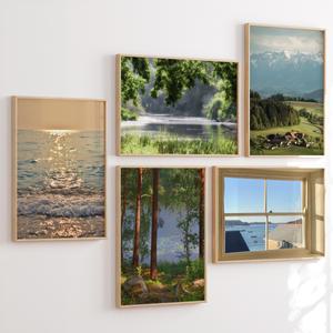 북유럽 차분한 감성 포스터 17종 풍경 카페 빈티지 거실 인테리어 집들이 선물 대형 액자