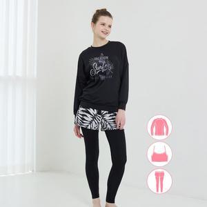 [베이직엘르] 여성인 래쉬가드 워터레깅스 레이어드 팬츠 세트 BEL-X203K