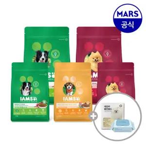 아이엠즈 건사료 1.5kg~3kg 골라담기+배변패드+베베숲물티슈1팩