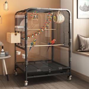 대형 투명 앵무새장 놀이터 새집 둥지 조류 사육장