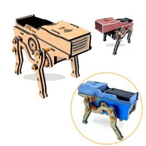 나무조립 사족보행 강아지로봇 오토마타만들기키트 중등과학교구