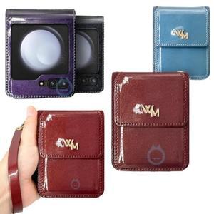 [갤럭시 Z플립6] 스카이 천연가죽 카드포켓 케이스