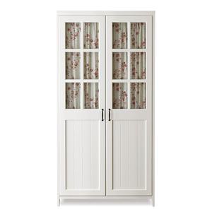 크림화이트 커튼 장롱 (옷걸이장/이불장/선반장)