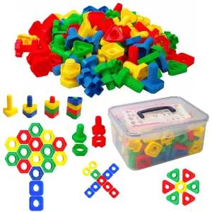 어린이집 아기교구 색깔 볼트너트 연결블럭 장난감 유치원교구 블럭놀이 블록