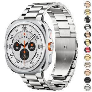 갤럭시워치7 시계줄 삼성 호환 갤럭시 워치용 퀵 핏 스테인리스 스틸 스트랩 47mm 갭 없는 금속 팔찌 워치