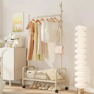 포모어 바스켓 스탠드 행거 드레스룸 이동식 튼튼한 행거