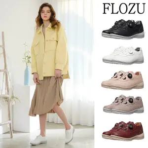 [하프클럽/] 여성 소가죽 다이얼 스니커즈