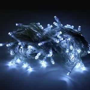 LED 크리스마스 트리 조명 장식 공사용 전구 연결형  24V 96구 투명선