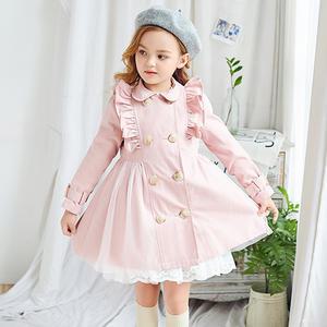 노블엔젤 여아 봄 가을 핑크 트렌치 코트 No 177