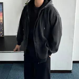 [노멀쉐이크][당일출고] 발열 융기모 두꺼운 헤비웨이트900g 오버핏 빈티지 피그먼트 후드집업