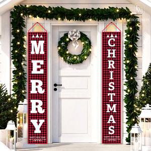 크리스마스 대형 현수막 성탄절 포토존 가랜드 플랜카드 파티 야외 장식 가게 입구