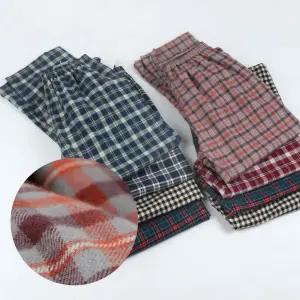 면기모 잠옷바지 국산 순면 기모 남성 빅사이즈 여성 선염 체크 파자마바지 커플 9부