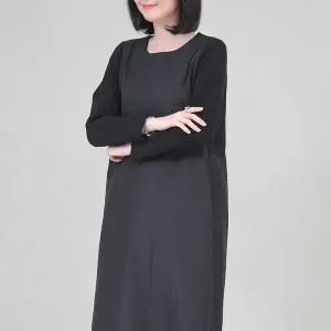 [하프클럽/] 엄마옷 패딩 솜 누빔 라운드 여성 겨울 긴팔 주머니 원피스 K0936