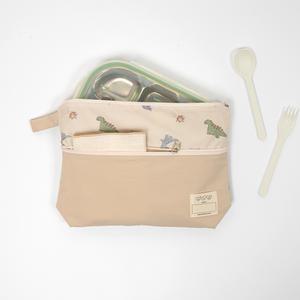 세맘스 어린이집 답례품 생일선물 어린이집준비물 지퍼 주머니 기저귀파우치 양면방수 포키 식판파우치 디노랜드