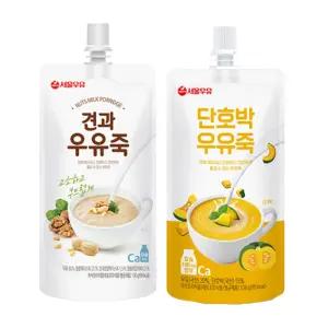 서울우유 견과우유죽15개+단호박우유죽15개(130g)