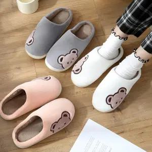 귀여운 베어 털슬리퍼 방한 겨울 실내화 남여공용