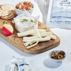 [롯데백화점]미스터밀크 제주 성이시돌 목장 유기농 스트링 치즈 10+5개입 세트,슬라이스 치즈 증정