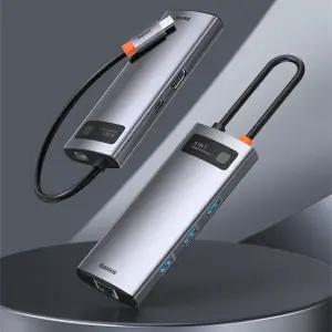 베이스어스 메탈 글림 6in1 멀티허브 (6포트/USB 3.0 Type C)