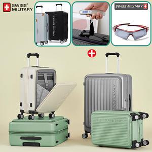 [25년형 신상품] 스위스밀리터리 전면오픈 아벤투라 여행용캐리어 튼튼하고 잘굴러가는 고장없는 러기지 확장형 중대형 수화물 기내용 수하물 SM-A42N Carry-On