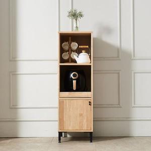 플랜데코 알렌 홈카페 원목 주방 광파 밥솥 수납장 400