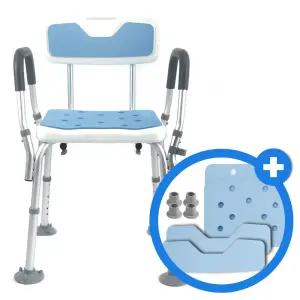 바른 목욕의자 튼튼한 노인용 샤워의자 시트 및 고무발굽 추가구성 세트,1