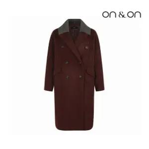 [온앤온][온앤온] 니트 카라 더블 핸드메이드 코트(JW2WHB09)