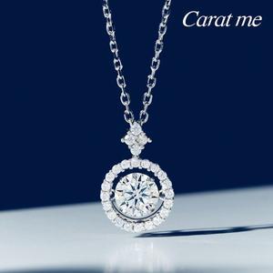 [캐럿미]18kGF 시뮬럿다이아 8부 댄싱스톤 모이사나이트 목걸이 실버925