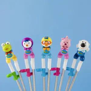 에디슨 입체스텐 젓가락 1단계(뽀로로/패티/크롱/루피/포비)(3세이상) 4개