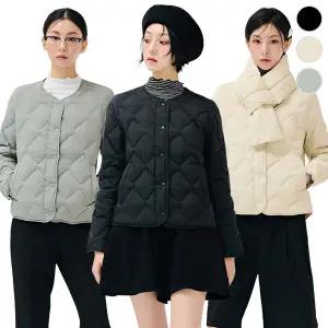 [체이스컬트] LIGHT 다운 물결 퀼팅 JUMPER/3Color