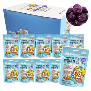뽀로로 키움대장 칼슘구미 10개입 / 칼슘 비타민D 꾸미 젤리 유아 어린이 캐릭터 간식 건강기능식품 포도맛 뽀로로젤리
