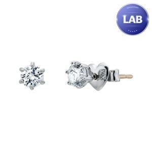 갤러리아 18k 2부 랩 다이아몬드 귀걸이 6프롱 D VS1