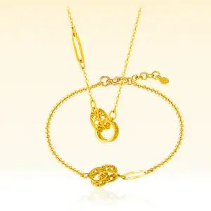대한민국금거래소 레이스 투링 클립 24K 순금 목걸이 팔찌 세트 7.5g + 18K 연결장식