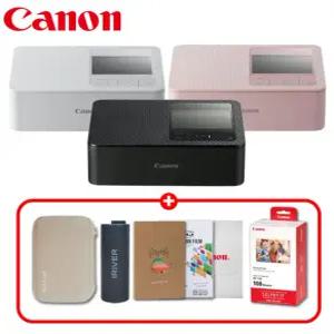 캐논 정품 셀피 포토프린터 cp1500 프리미엄 6종세트/RP-108 용지+아이리버 배터리+포토앨범+하드케이스+극세사융+액정보호필름/TJ