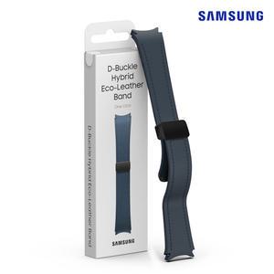 정품 갤럭시워치6 ( 워치4/5/7/FE ) D버클 하이브리드 비건 레더 스트랩 와이드 M/L 인디고 / ET-SHR94LNE