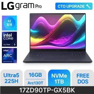 LG전자 17인치 17ZD90TP-GX5BK x 울트라5 x U5-144Hz x WQXGA ( 16GB / N 1TB ) ND
