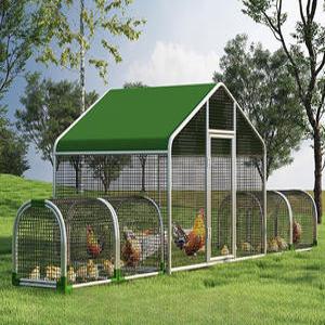 대형 야외 이동통로 전원주택 토끼장 닭 닭장 6개 닭케이지 600x60x60cm