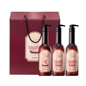 [휘엔느] 보르도 와인 바디 리미티드 에디션 바디케어 세트_ 바디워시 500ml x 2개 + 바디로션 500ml + 기프트박스 온천수와 보르도 와인의 향기로운 만남