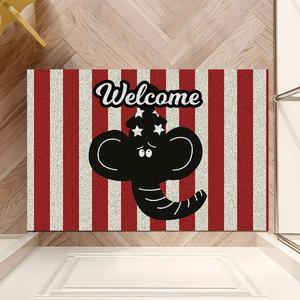 길그리 코일 현관 발판 웰컴 발매트, 06 코끼리, 60 x 120 cm