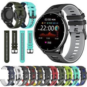 LIGE 2023 수영 실리콘 소프트 시계 밴드 20mm 22mm 벨트 교체 액세서리 용 스포츠 고무 스트랩